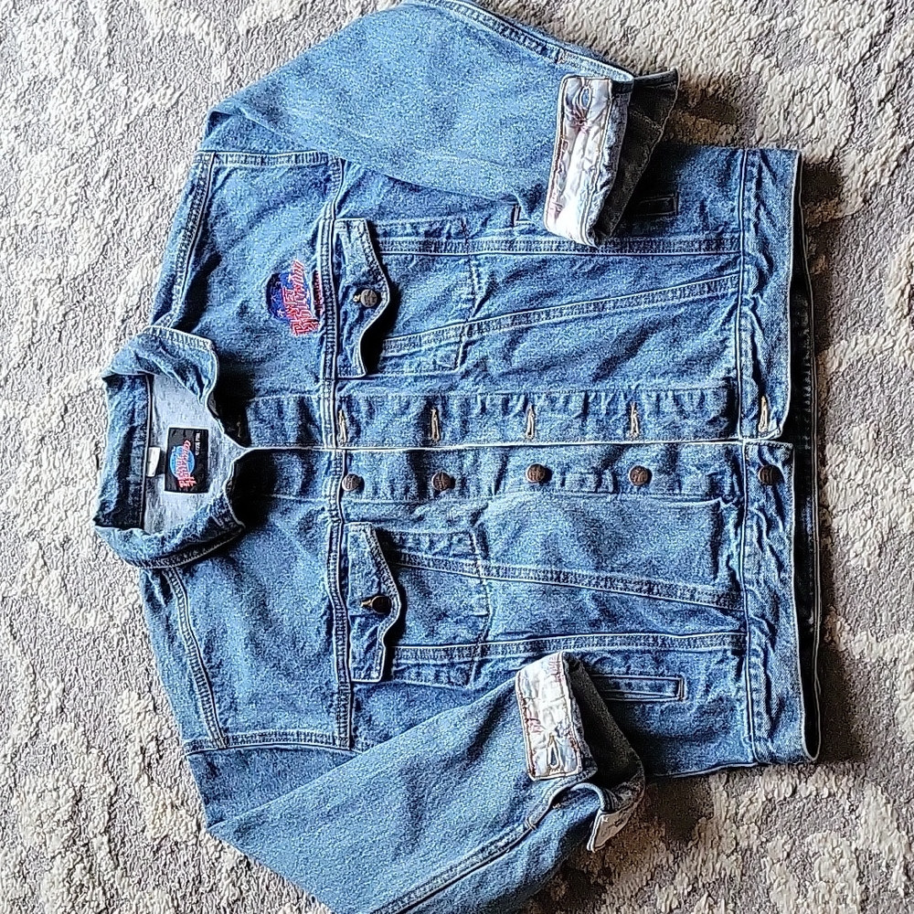 Vintage 90s Planet Hollywood Jean Jacket Small - Picture 4 of 10